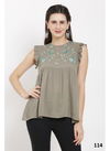 Beige Shiri Vol 2 Stylish Rayon Party Wear Ladies Top Collection 114
